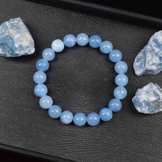 Honey - Natürliche Aquamarin-Quarz-Perlen Armbänder